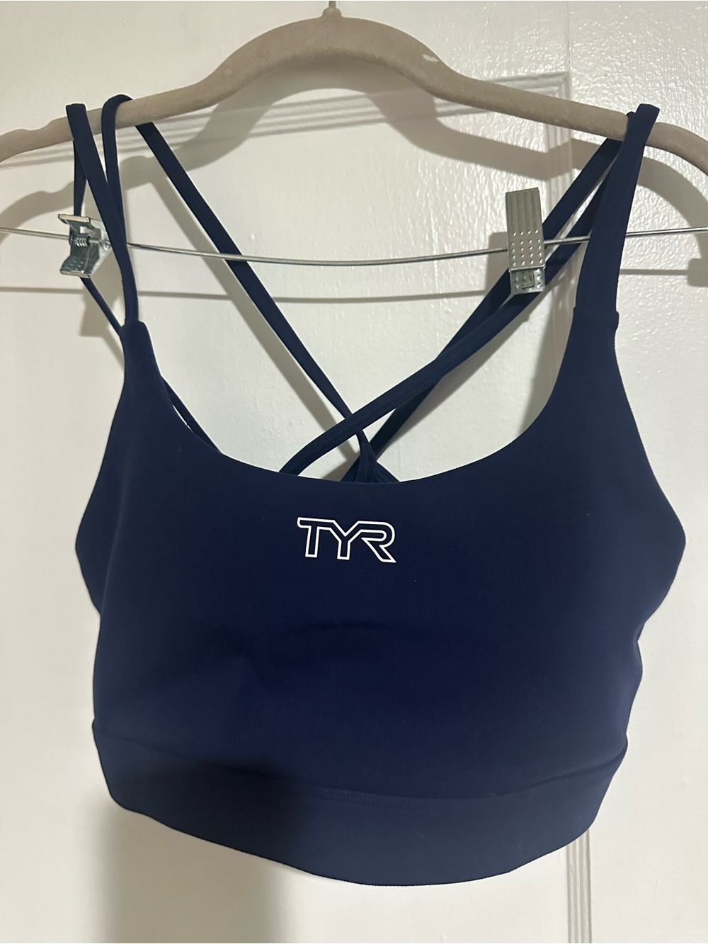 TYR Navy Women's Crossback Sports Bra